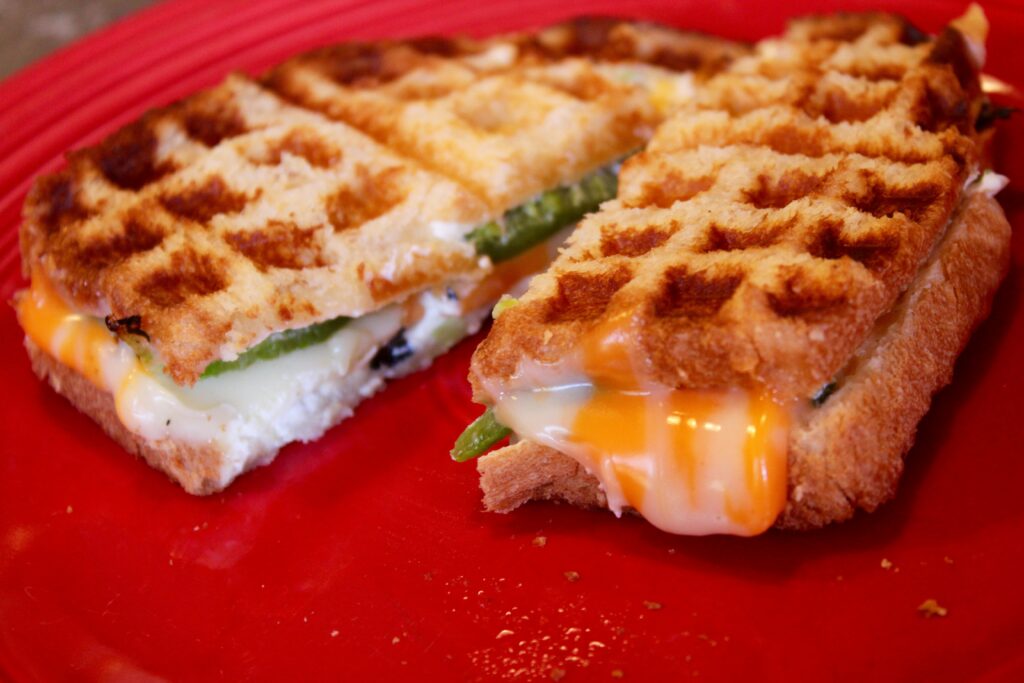 Grilled cheese in outlet waffle maker